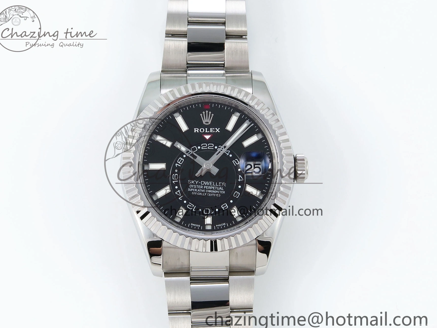 0514 Sleek Sky-Dweller 326934 904L SS ZF 1:1 Best Edition Black Dial on SS Bracelet A 1705